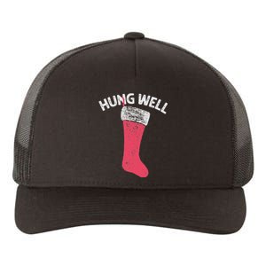 Hung Well Raunchy Christmas Dirty Christmas Party Joke Yupoong Adult 5-Panel Trucker Hat