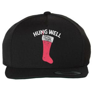 Hung Well Raunchy Christmas Dirty Christmas Party Joke Wool Snapback Cap