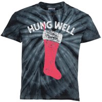 Hung Well Raunchy Christmas Dirty Christmas Party Joke Kids Tie-Dye T-Shirt