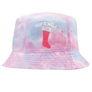 Hung Well Raunchy Christmas Dirty Christmas Party Joke Tie-Dyed Bucket Hat