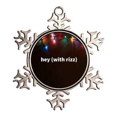 Hey With Rizz Viral Trending Social Media Metallic Star Ornament