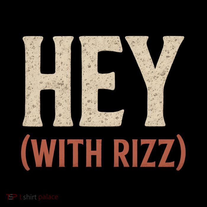 Hey (With Rizz) Drawstring Bag