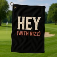 Hey (With Rizz) Golf Towel