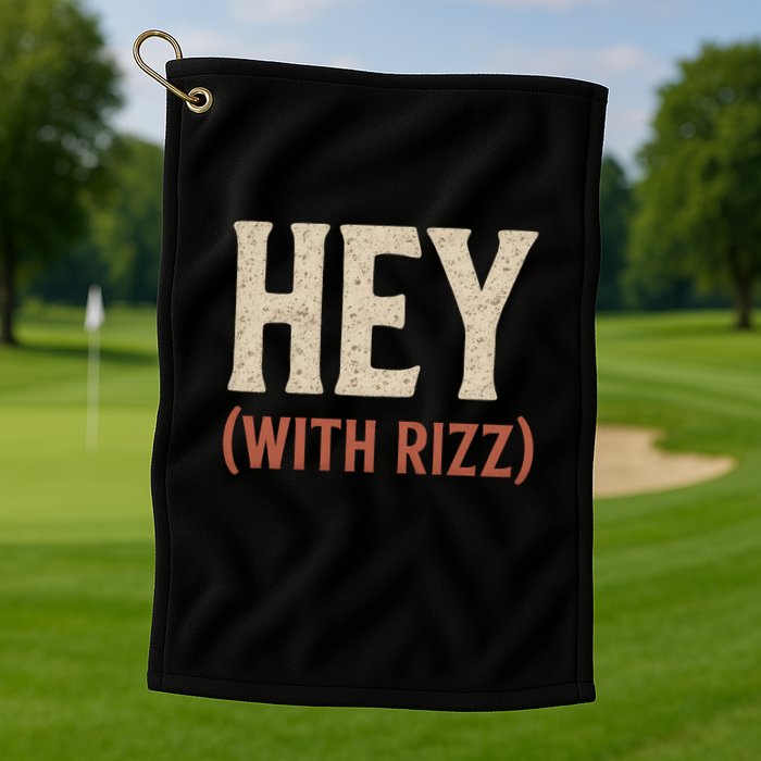 Hey (With Rizz) Golf Towel