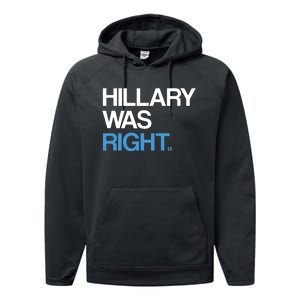 Hillary Was Right Liberal Democrat Performance Fleece Hoodie