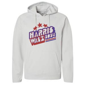 Harris Walz Retro Vibe Kamala Harris Election 2024 Performance Fleece Hoodie