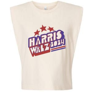 Harris Walz Retro Vibe Kamala Harris Election 2024 Garment-Dyed Women's Muscle Tee