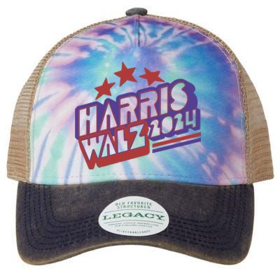 Harris Walz Retro Vibe Kamala Harris Election 2024 Legacy Tie Dye Trucker Hat