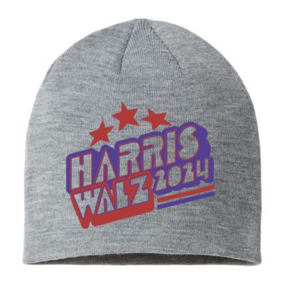 Harris Walz Retro Vibe Kamala Harris Election 2024 Sustainable Beanie