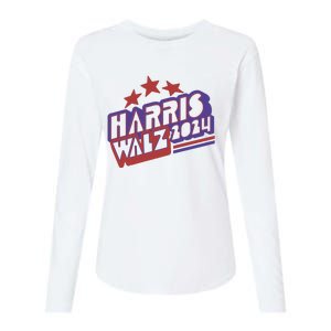 Harris Walz Retro Vibe Kamala Harris Election 2024 Womens Cotton Relaxed Long Sleeve T-Shirt