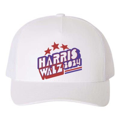 Harris Walz Retro Vibe Kamala Harris Election 2024 Yupoong Adult 5-Panel Trucker Hat