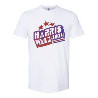 Harris Walz Retro Vibe Kamala Harris Election 2024 Softstyle CVC T-Shirt