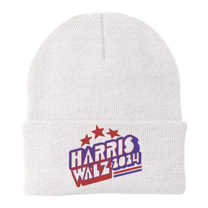 Harris Walz Retro Vibe Kamala Harris Election 2024 Knit Cap Winter Beanie