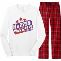 Harris Walz Retro Vibe Kamala Harris Election 2024 Long Sleeve Pajama Set