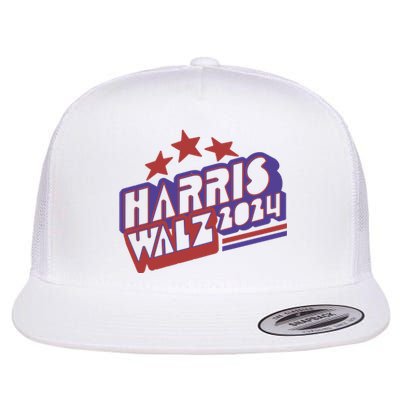 Harris Walz Retro Vibe Kamala Harris Election 2024 Flat Bill Trucker Hat