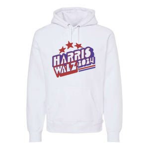 Harris Walz Retro Vibe Kamala Harris Election 2024 Premium Hoodie