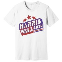 Harris Walz Retro Vibe Kamala Harris Election 2024 Premium T-Shirt