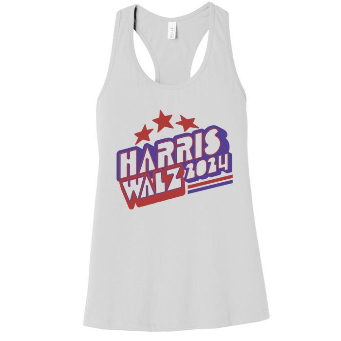 Harris Walz Retro Vibe Kamala Harris Election 2024 Women's Racerback Tank