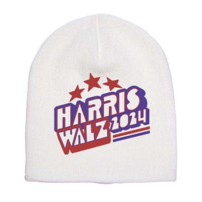 Harris Walz Retro Vibe Kamala Harris Election 2024 Short Acrylic Beanie