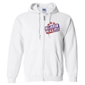 Harris Walz Retro Vibe Kamala Harris Election 2024 Full Zip Hoodie