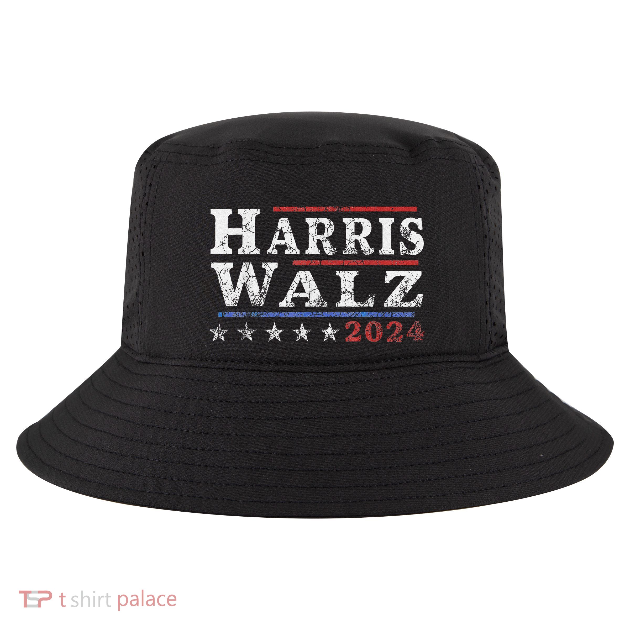 Harris Waltz2024 Retro Stripe Kamala Harris Tim Waltz24 Cool Comfort Performance Bucket Hat