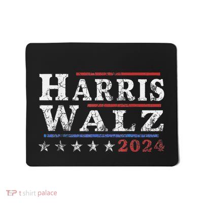 Harris Waltz2024 Retro Stripe Kamala Harris Tim Waltz24 Mousepad