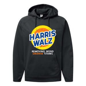 Harris Walz Removing Weird Orange Stains Performance Fleece Hoodie