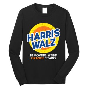 Harris Walz Removing Weird Orange Stains Long Sleeve Shirt