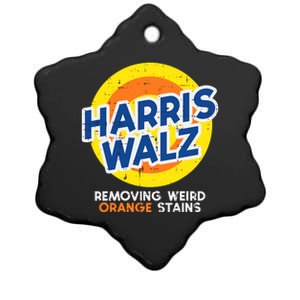 Harris Walz Removing Weird Orange Stains Ceramic Star Ornament