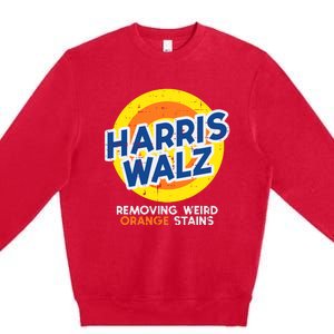 Harris Walz Removing Weird Orange Stains Premium Crewneck Sweatshirt