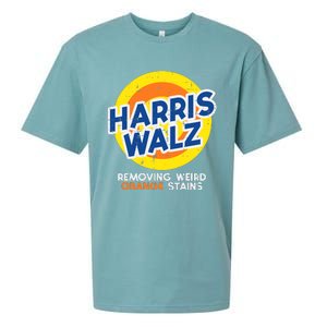 Harris Walz Removing Weird Orange Stains Sueded Cloud Jersey T-Shirt