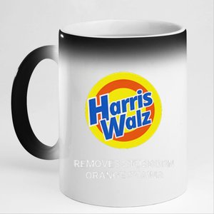 Harris Walz Remove Stubborn Orange Stains Election 2024 11oz Black Color Changing Mug