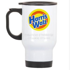 Harris Walz Remove Stubborn Orange Stains Election 2024 Stainless Steel Travel Mug