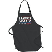 Harris Waltz2024 Retro Stripe Kamala Harris Tim Waltz24 Full-Length Apron With Pockets