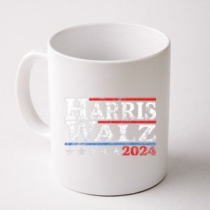 Harris Waltz2024 Retro Stripe Kamala Harris Tim Waltz24 Coffee Mug