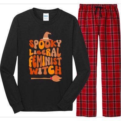 Halloween Witch Spooky Liberal Feminist Cool Gift Long Sleeve Pajama Set