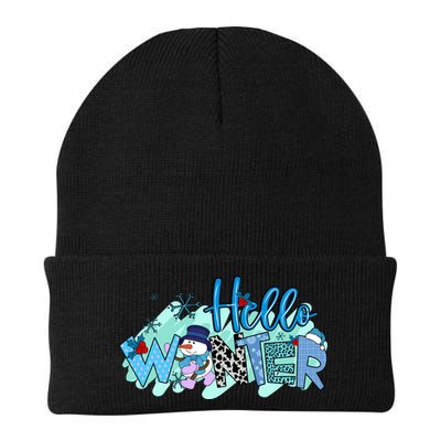Hello Winter Snowman Christmas Snowflake Gift Beanie