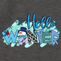 Hello Winter Snowman Christmas Snowflake Gift Vector Backpack
