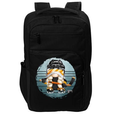 Hockey Winter Sports Vintage Ice Hockey Gnome Meaningful Gift Impact Tech Backpack