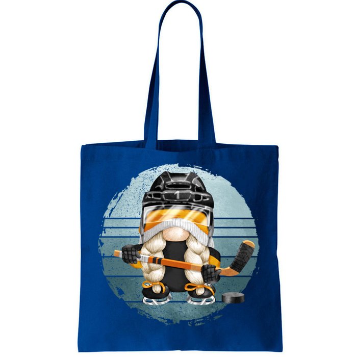 Hockey Winter Sports Vintage Ice Hockey Gnome Meaningful Gift Tote Bag