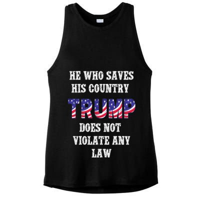 He Who Saves His Country Does Not Violate Any Law Ladies PosiCharge Tri-Blend Wicking Tank