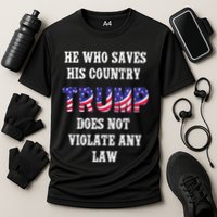 He Who Saves His Country Does Not Violate Any Law Cooling Performance Crew T-Shirt