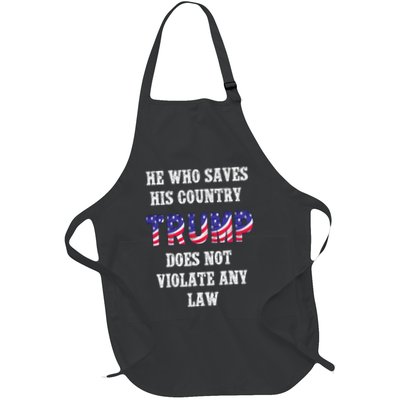 He Who Saves His Country Does Not Violate Any Law Apron