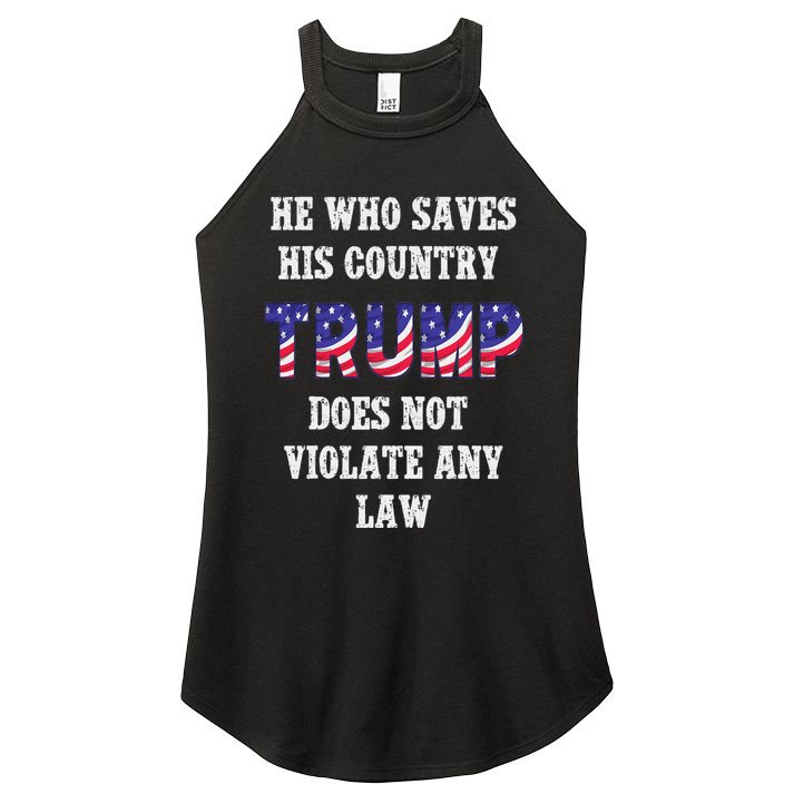 He Who Saves His Country Does Not Violate Any Law Women's Perfect Tri Rocker Tank