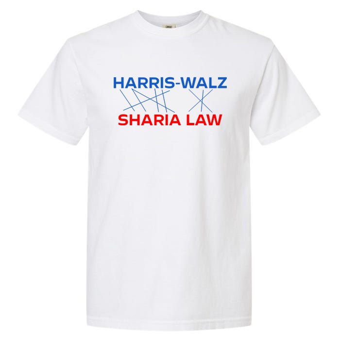 Harris Walz Sharia Law Garment-Dyed Heavyweight T-Shirt