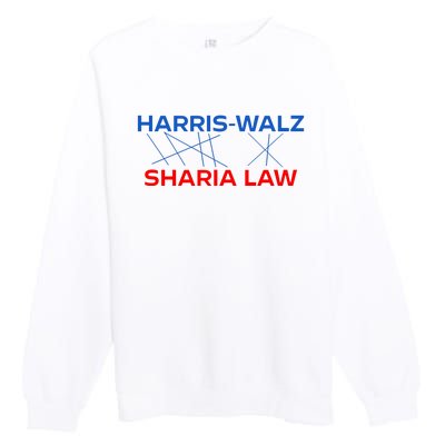 Harris Walz Sharia Law Premium Crewneck Sweatshirt