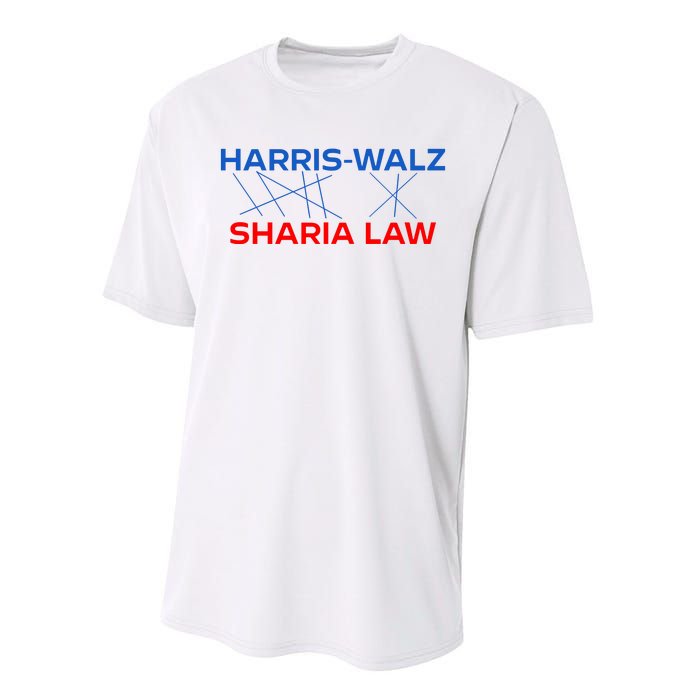 Harris Walz Sharia Law Performance Sprint T-Shirt