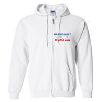 Harris Walz Sharia Law Full Zip Hoodie