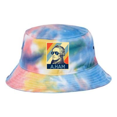 Hamilton Wearing Sunglasses Tie Dye Newport Bucket Hat