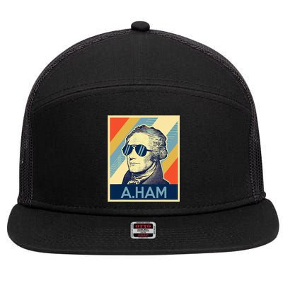 Hamilton Wearing Sunglasses 7 Panel Mesh Trucker Snapback Hat